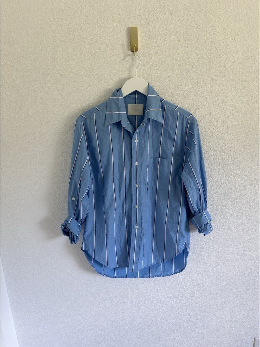 Citizens Of Humanity Kayla Shirt Sz XS Blue 100% Cotton Button Up Sophisticated - Picture 2 of 8